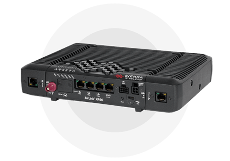 Sierra Wireless AirLink XE300 industrial cellular router, shown as contextual AirLink hardware rather than a photograph of the Palo Alto integration
