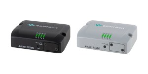 Semtech AirLink EX400 and RX400 5G RedCap routers for IoT connectivity, shown in black and gray enclosures with LED status indicators