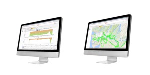 AirLink Manager Link Utilization and Gateway Trips reports displayed on desktop monitor and AirLink Mobility Manager Link Utilization and Gateway Trips reports displayed on desktop monitors.